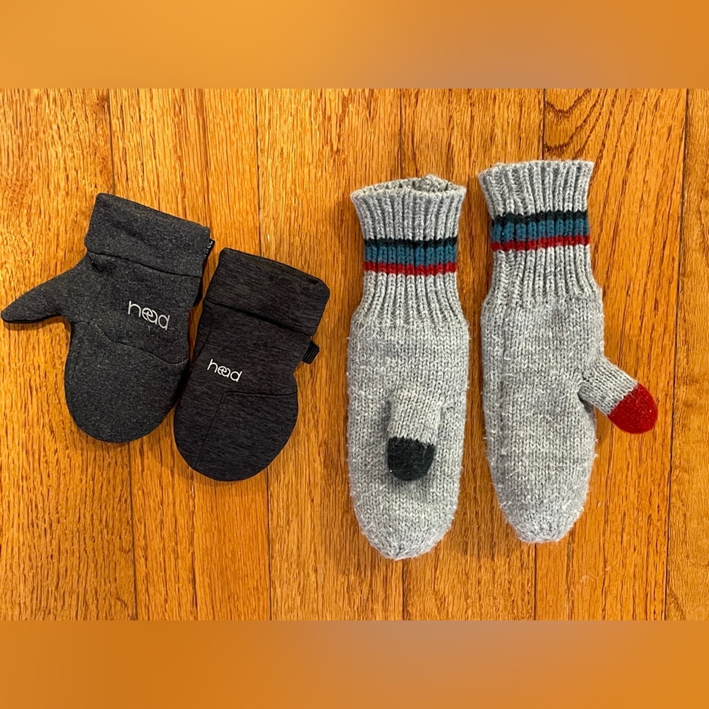 Head mittens and Hatley mittens for toddlers/preschoolers